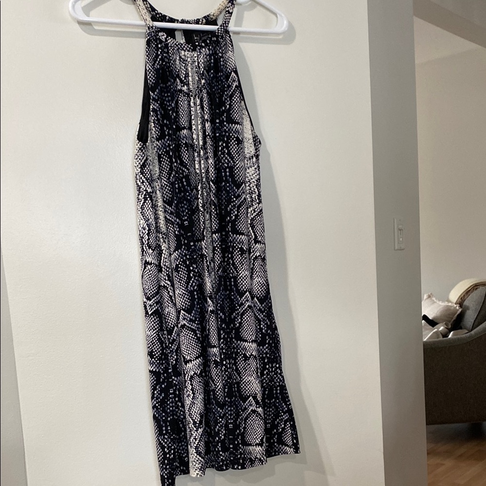 Nicole Miller Black and White Midi Dress